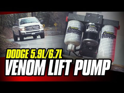 VENOM FUEL LIFT PUMP C/W FILTER & SEPARATOR DODGE 5.9L CUMMINS 2003-2004.5
