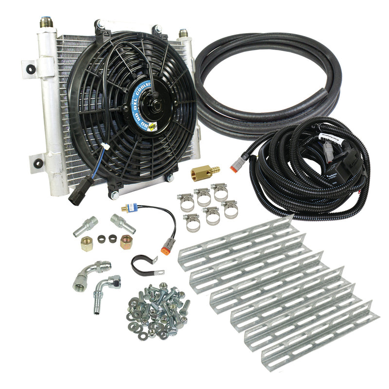 BD Diesel Xtrude Transmission Cooler with Fan 3/8in Lines